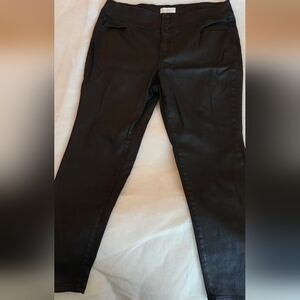 Lane Bryant Black Faux Leather Jeggings